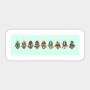 AFRO MASK SOLDIERS Sticker